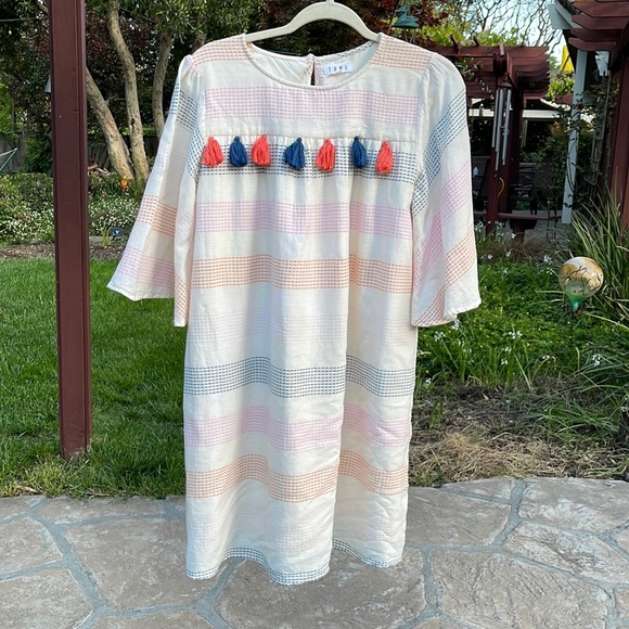THML Dresses & Skirts - 🌺 THML CLOTHING; FUN, 100% Cotton Colorful & Cute Dress with Tassels; Size M!